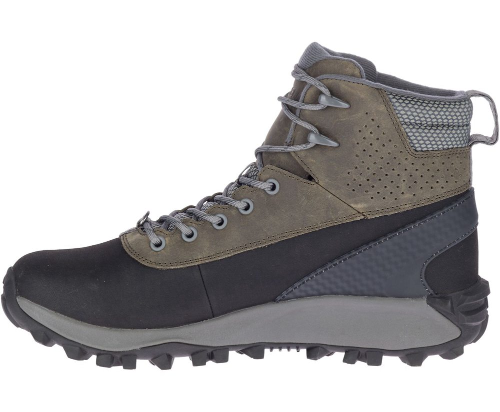Botas Homem - Merrell Thermo Kiruna Mid Shell Waterproof - Cinzentas/Pretas - YQB391670